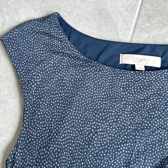 Side ruched tank dress w polka dot print - Picture 2 of 3